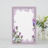 アザミと蝶 – 文房具 便箋 (スタンド正面)