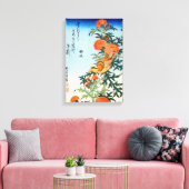 アザミに小鳥、北斎鳥とアザミ、北斎、浮世絵 キャンバスプリント (インサイチュ (リビング))