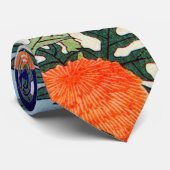 アザミに小鳥、北斎鳥とアザミ、北斎、浮世絵 ネクタイ (ロール)