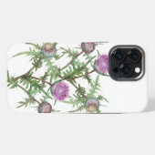 アザミのすみれ色の花 iPhoneケース (裏面横)