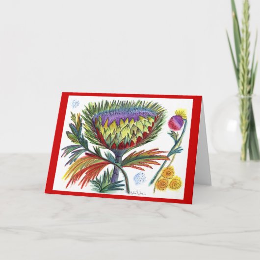 アザミの休日の挨拶 シーズンカード (正面)