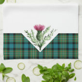 アザミの皿タオルのファーガソンの一族のタータンチェック キッチンタオル (折り畳み)