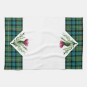 アザミの皿タオルのファーガソンの一族のタータンチェック キッチンタオル (横)