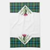アザミの皿タオルのファーガソンの一族のタータンチェック キッチンタオル (縦)