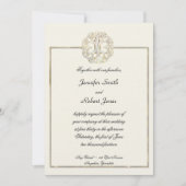 アザミの結婚式招待状ケルト族の生命の樹 招待状 (正面)