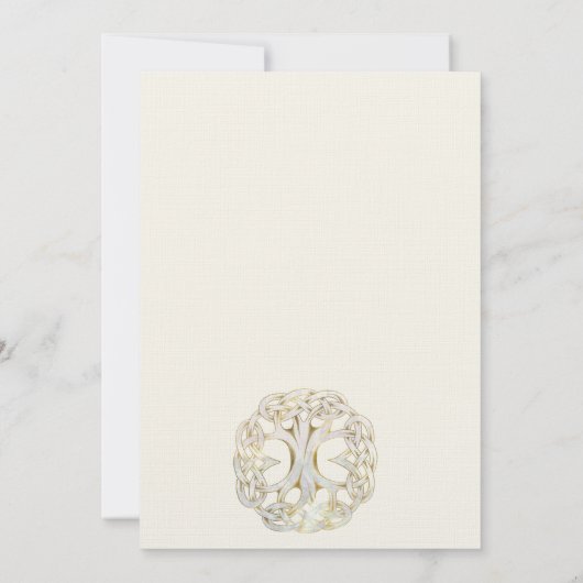 アザミの結婚式招待状ケルト族の生命の樹 招待状 (裏面)