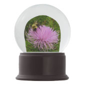 アザミの花にミツバチ スノーグローブ (裏面)