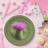 アザミの花パーソナライズされたパーティー ペーパープレート (パーティー)