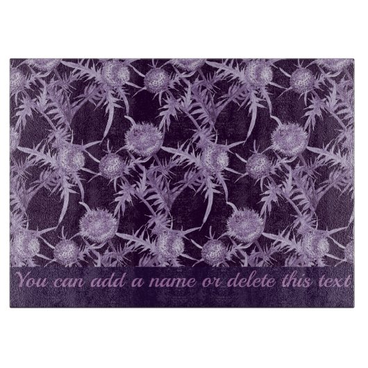 アザミの花柄 カッティングボード (正面)