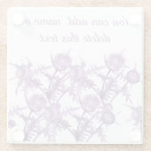 アザミの花柄 ガラスコースター (裏面)