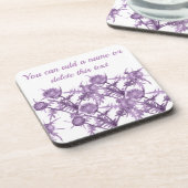 アザミの花柄 コースター (左側)