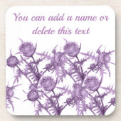 アザミの花柄 コースター (正面)