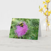 アザミの《昆虫》マルハナバチ カード (黄色い花)