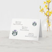 アザミへのオード カード (黄色い花)