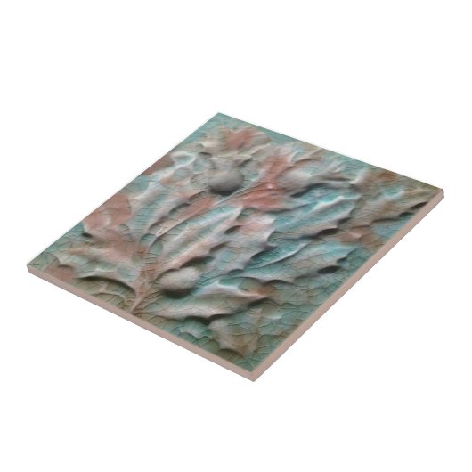 アザミテーマアメリカンアンコースティッフェイククスレリーフ、 浮き彫りレプロ タイル (側面)