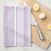 アザミ紫ストライプ色 キッチンタオル (四つ折り)