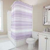 アザミ紫ストライプ色 シャワーカーテン (インサイチュ)
