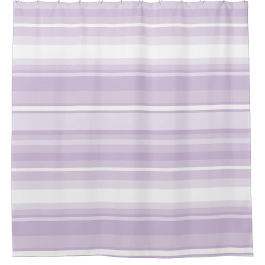 アザミ紫ストライプ色 シャワーカーテン (正面)