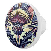 アザミ花アールデコ セラミックノブ (右)