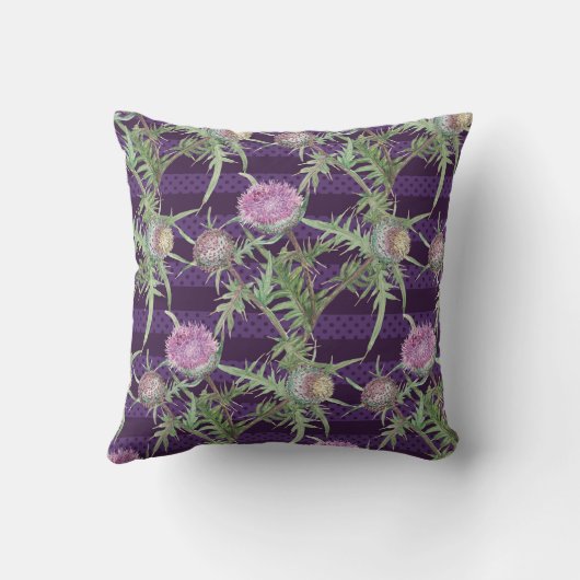 アザミ花 クッション (裏面)