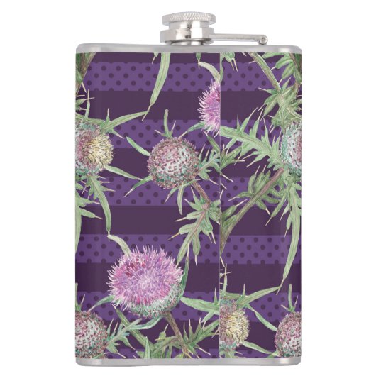 アザミ花 フラスク (裏面)
