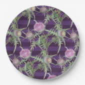 アザミ花 ペーパープレート (正面)