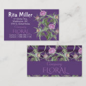 アザミ花 名刺 (正面/裏面)