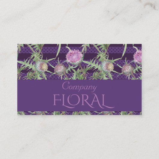 アザミ花 名刺 (裏面)