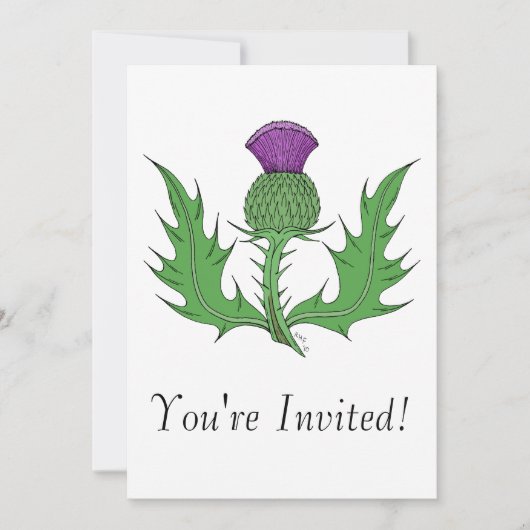 アザミ 招待状 (正面)