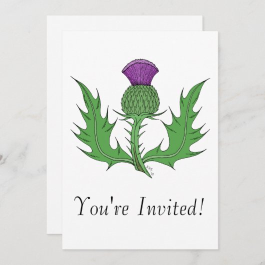 アザミ 招待状 (正面/裏面)