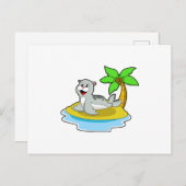 アザラシがいる島 ポストカード (正面/裏面)
