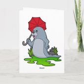 アザラシが傘をさしてる カード (裏面)