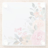 アザラシとウォーターのカラーフローラブーケコースター ガラスコースター (裏面)