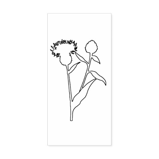 アザラシとクローバー秋ゴム印 ラバースタンプ (インプリント)