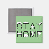 アザラシと一緒に家にいよう（STAY HOME WITH SEAL） マグネット (正面/裏面)