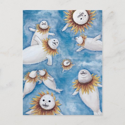 アザラシと四季シリーズ　夏 ポストカード (正面)