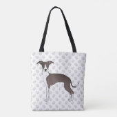 アザラシと白イタリアンいグレー犬 トートバッグ (裏面)