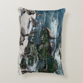 アザラシと鳥のアクセント枕 アクセントクッション (裏面(縦))