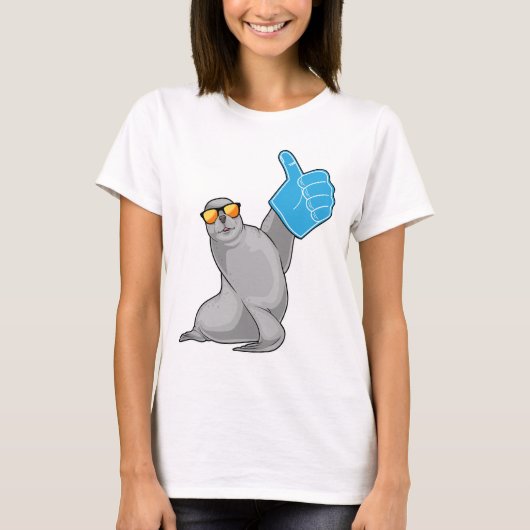 アザラシのサムズアップ Tシャツ (正面)