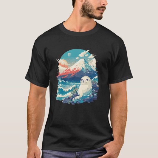 アザラシのシール Tシャツ (正面)