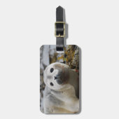 アザラシの子の荷物のラベル ラゲッジタグ (正面縦)