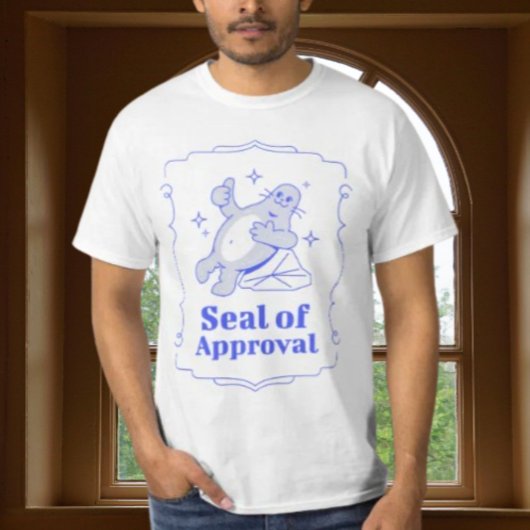 アザラシの承認スタンプ 冗談アザラシ グラフィックTシャツ Tシャツ