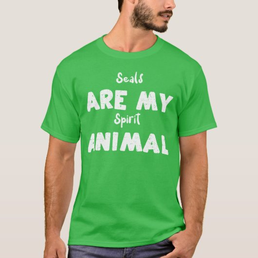 アザラシは私のスピリットアニマル シール Tシャツ (正面)