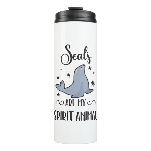 アザラシは私の霊獣かわいいシール好き タンブラー (正面)