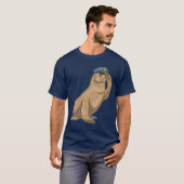アザラシ刑事警察帽子警察 Tシャツ (正面フル)