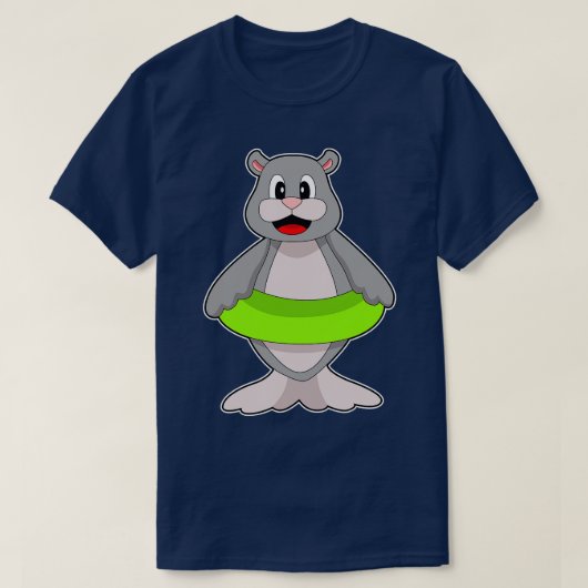 アザラシ水泳救命浮環 Tシャツ (デザイン正面)