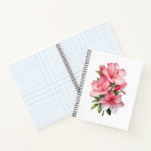 アザレアの花の水彩画 ノートブック (内部)
