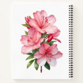 アザレアの花の水彩画 ノートブック (裏面)