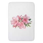 アザレアの花の水彩画 バスマット (正面縦)