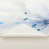 **アザレアア絵を描ートの花ホワイトティール（緑がかった色） シェルパブランケット (3/4)